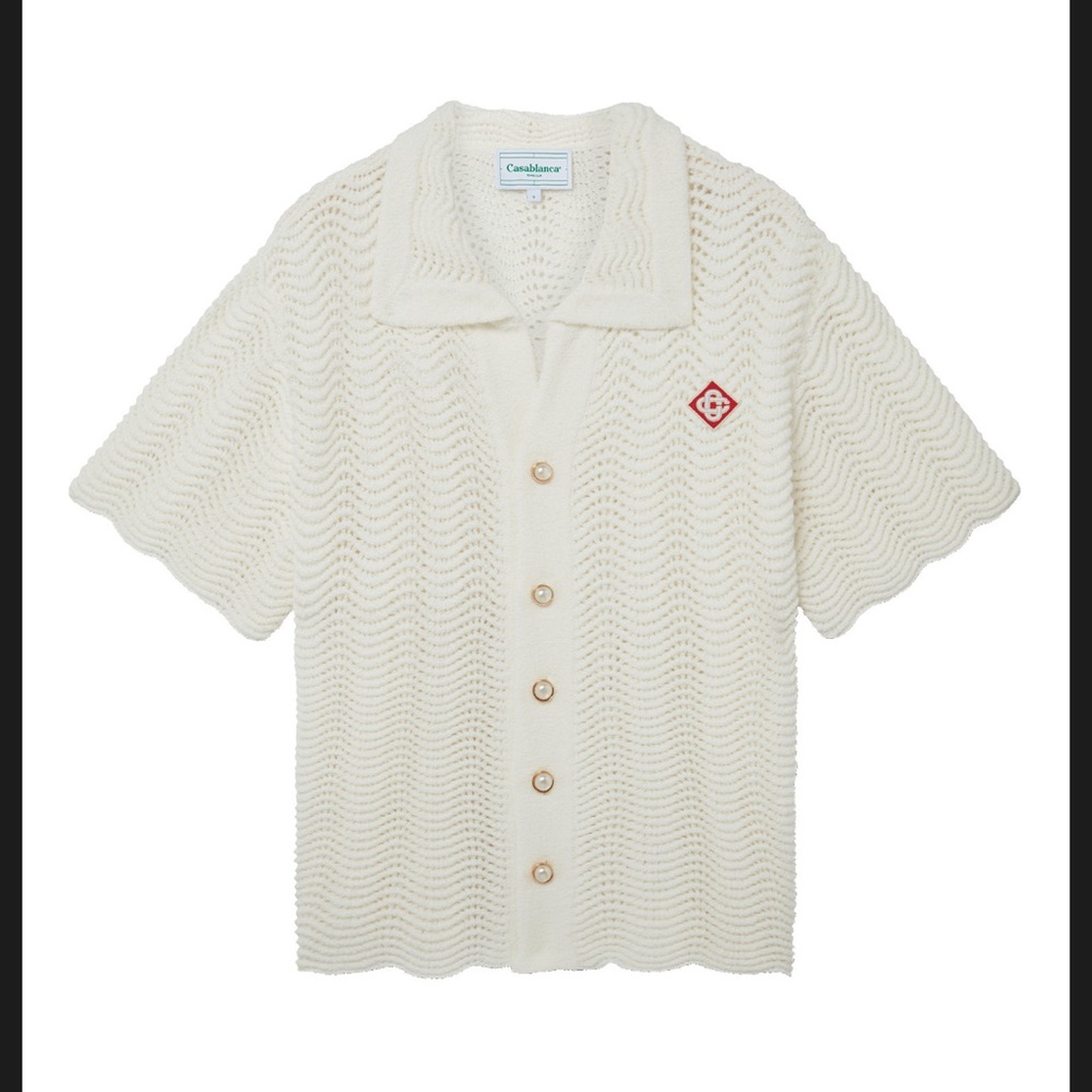Casablanca Off-White Crochet Shirt
